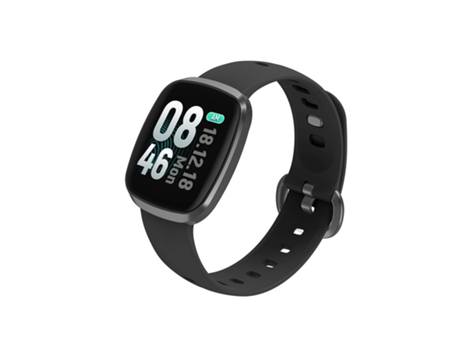 Smartwatch rastreador de monitor de fitness femenino a prueba de agua de presión arterial masculina para android ios gris
