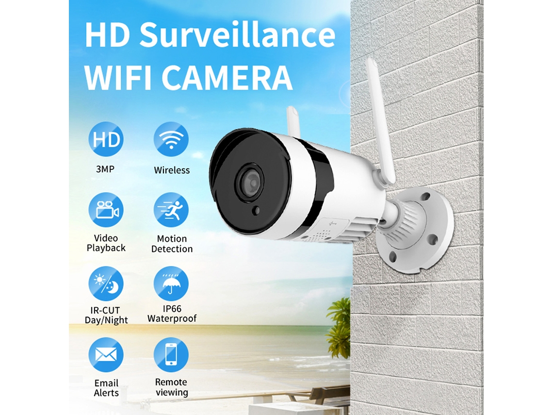 2026-cámara De Seguridad Inalámbrica Exterior 3mp Con Audio, Sistema Nvr Para Hogar