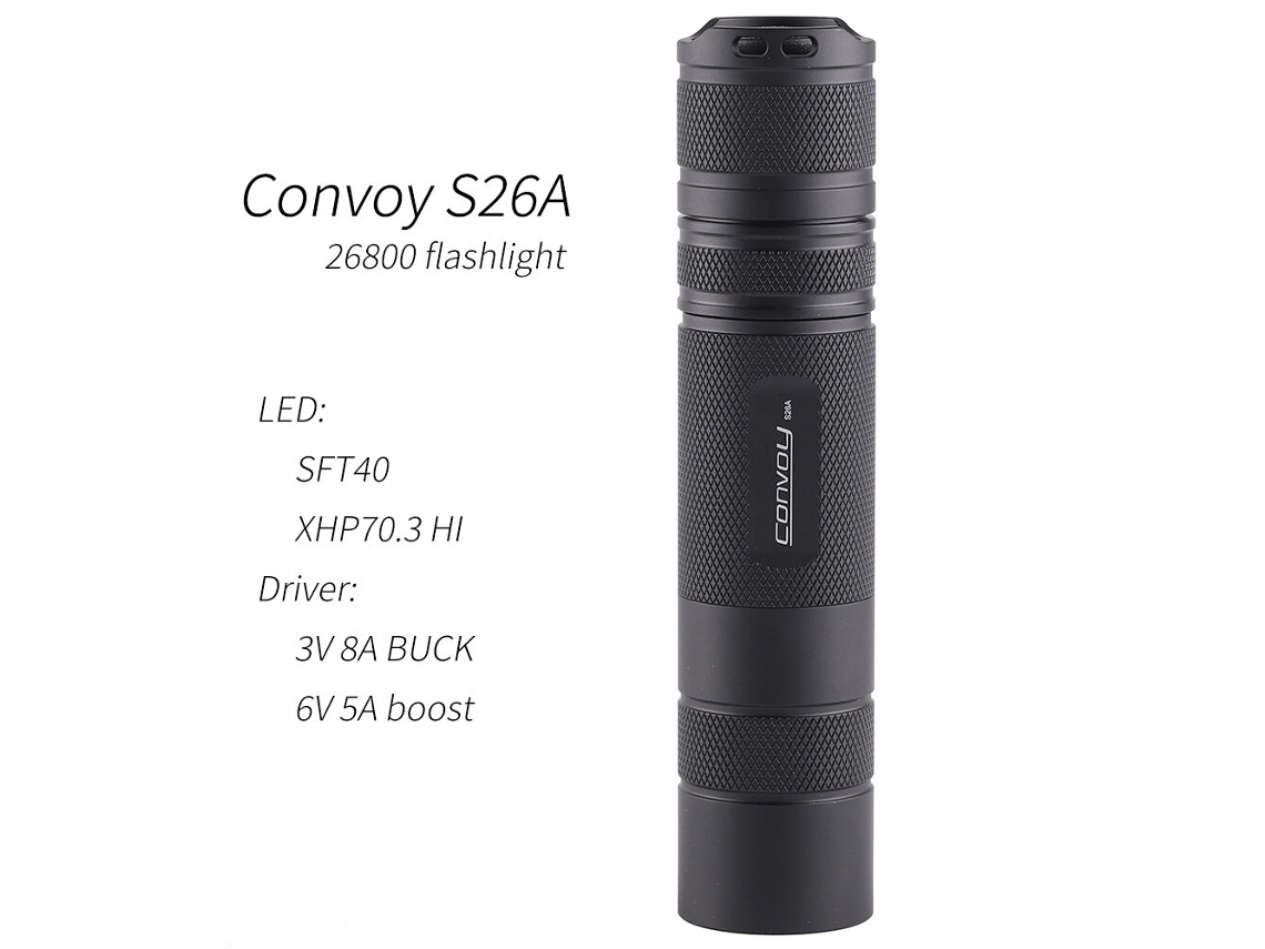 Linterna de trabajo de larga duración Xhp70.3 Hi R70-5000k-convoy S26a LED 26800/26650, luz de camping, lámpara Latarka, Zaklamp