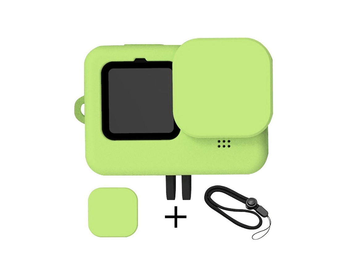 Funda para Go Pro Hero 9 Negra Silicona Líquida Verde CHRUI