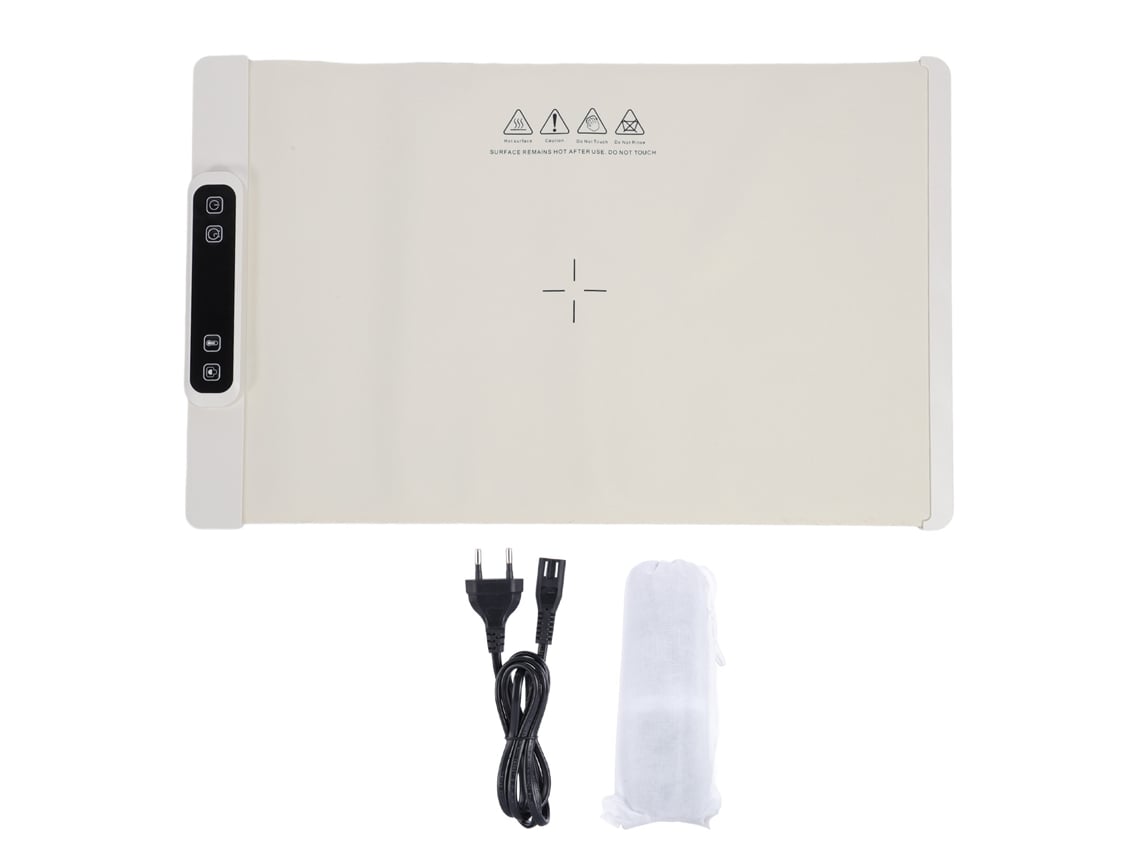 Tapete Elétrico De Aquecimento Para Comida 60-100°c 3 Configurações Resistente À Água Rolável Branco