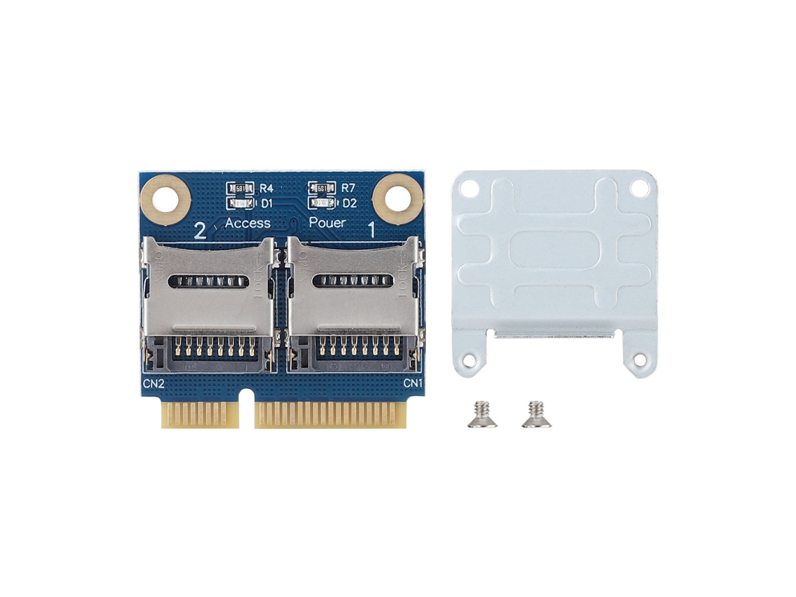 Tarjeta Convertidora Extensor Mini Pcie A Adaptador De Memoria Dual Micro Secure Digital