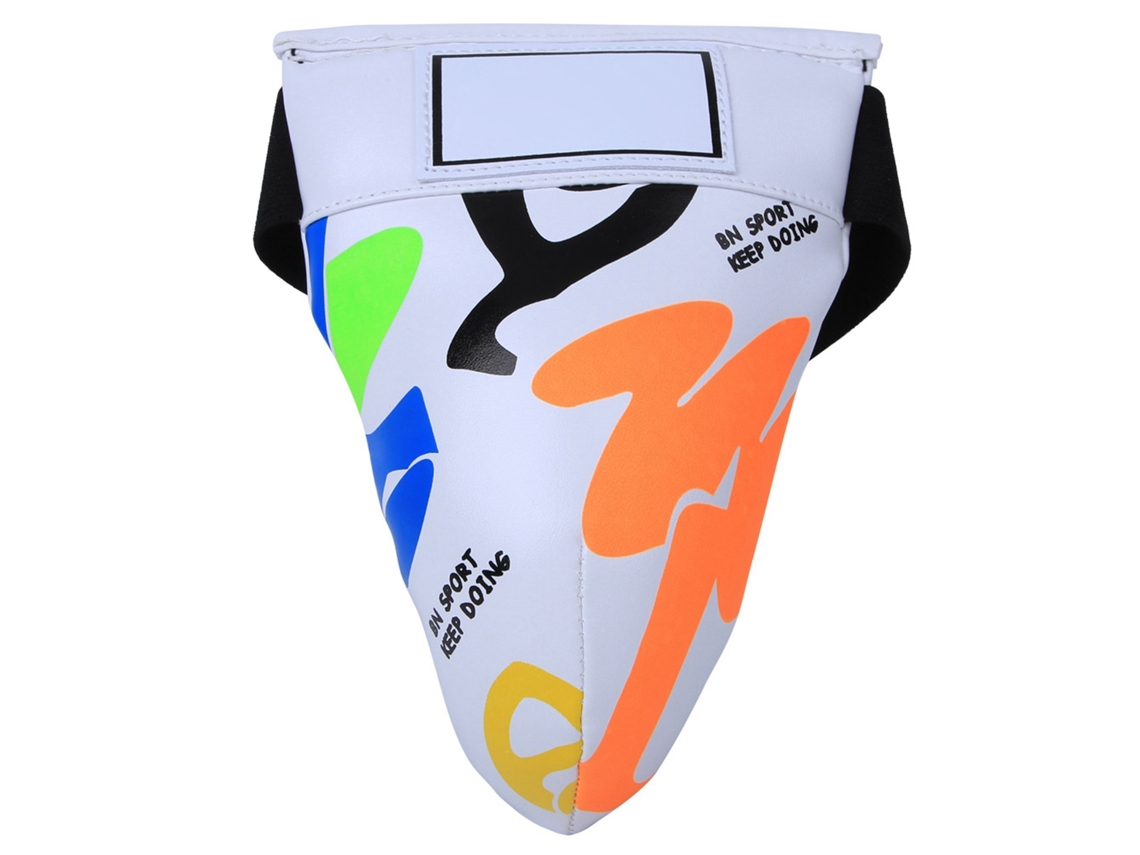 Protetor De Virilha Para Crianças Bn Fight Com Design De Grafite Para Boxe Sanda Taekwondo Branco