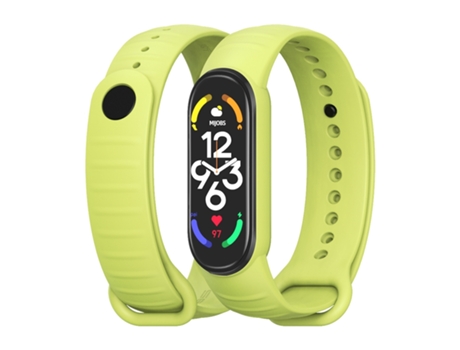 Correa de reloj inteligente para Xiaomi Mi Band 7/6/5 MIJOBS Correa de reloj de TPU con textura ondulada (verde hierba)