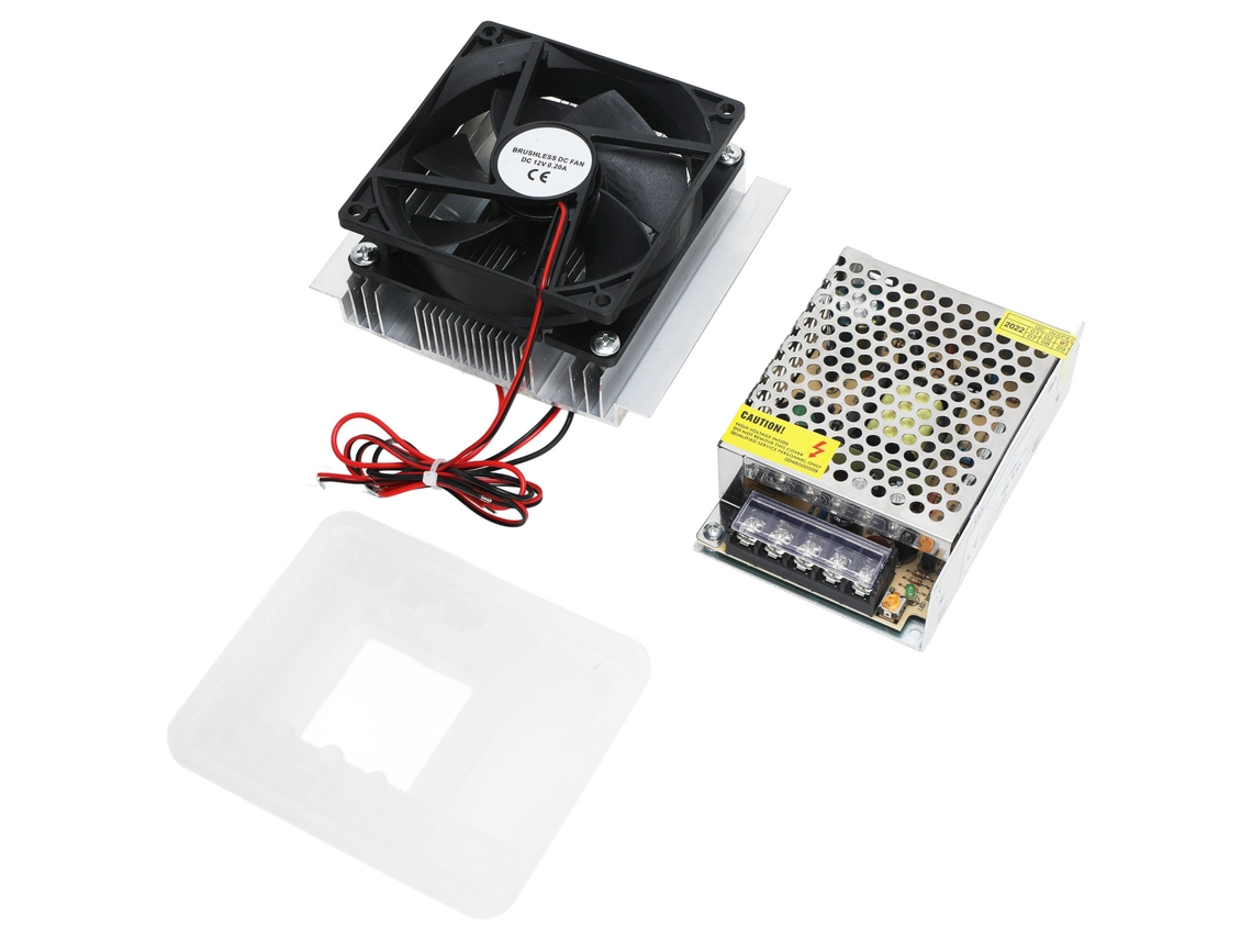 Kit De Enfriamiento Por Refrigeración Semiconductor Peltier Con Fuente De Alimentación 12vdc Diy