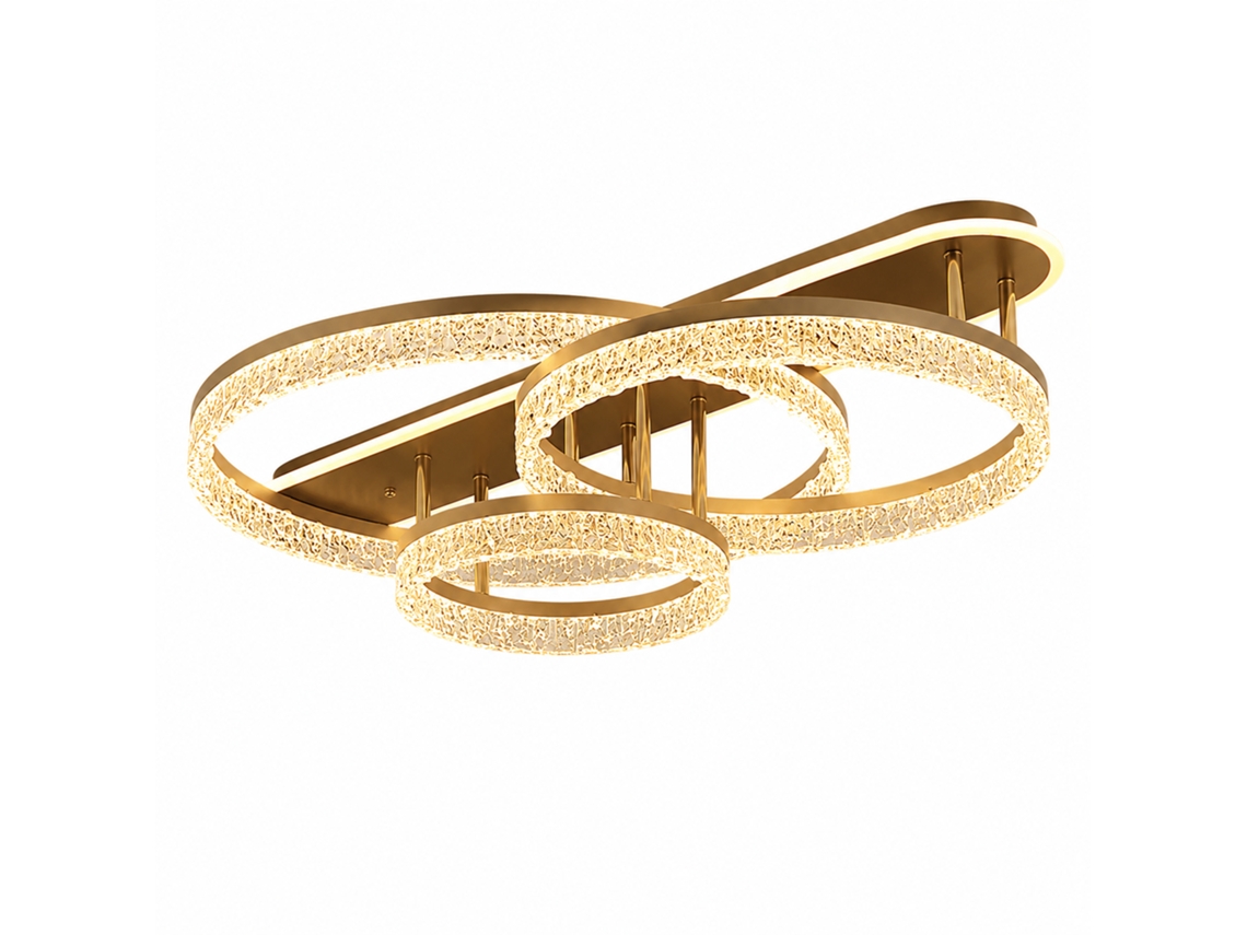 Candeeiro de Teto de Cristal PIBAOGU Asled 736 (dourado)