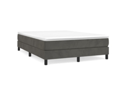 Maison Exclusive - Estructura De Cama Con Somier Terciopelo Gris Oscuro 140x190cm