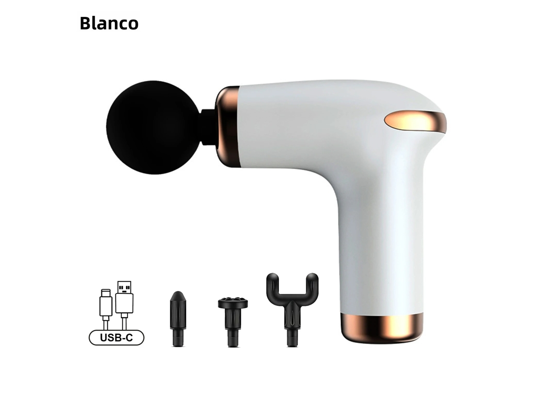 Mini Masajeador Usb Portátil (blanco) Para Un Alivio Profundo Del Dolor Muscular De Espalda.