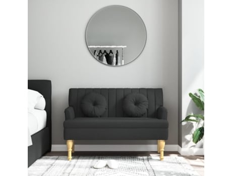 MAISON EXCLUSIVE - Banco con cojines tela negro 113x64,5x75,5 cm