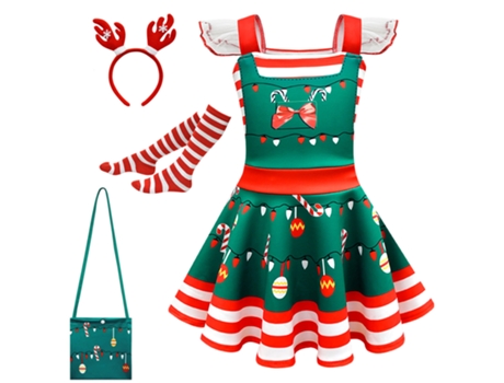 Disfraces navideños cosplay vestido infantil set 110