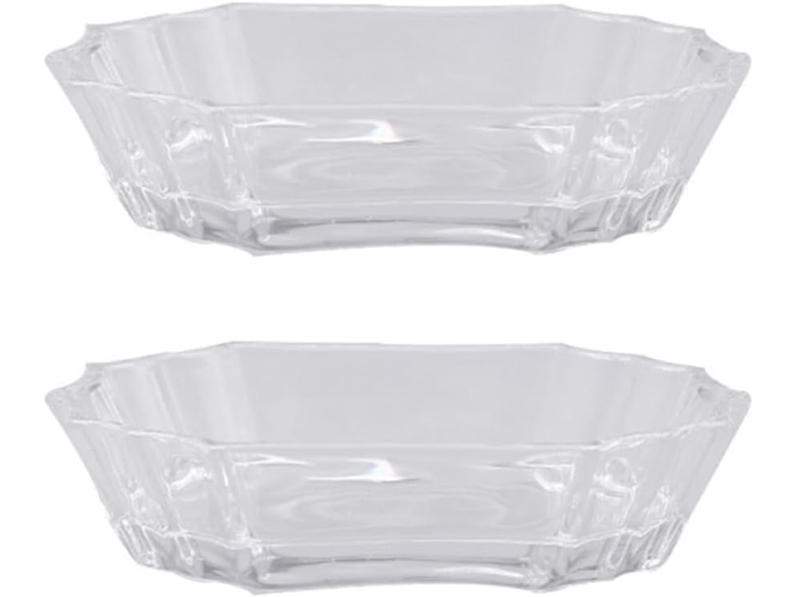 Saboneteira Transparente Yarnow Para Banheiro, Kit De 2 Peças Em Vidro, Design Clássico E Função De Armazenamento Para