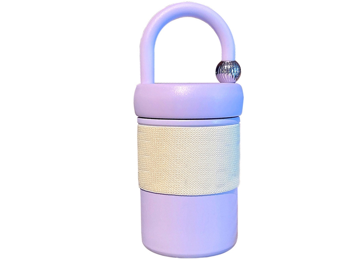 Taza Térmica Aislada De Gran Capacidad Con Vació, Botella De Café Minimalista Rosa, Taza Viaje Sellada