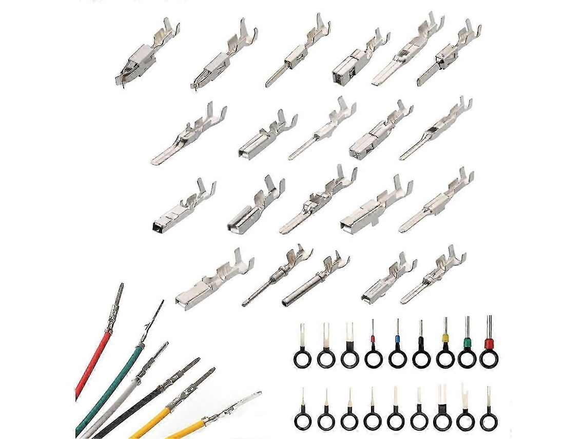 340 pines de terminales de cableado eléctrico automotriz, macho y hembra, 1/1,5/1,8/2,2/2,8/3,5 mm