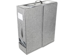 Almacenamiento Plegable Cartón Cremallera Portátil Dormitorios Vestidores Organizar Mantas Fundas Caja Lino
