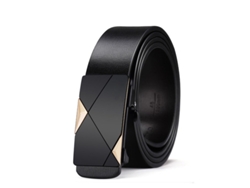 Cinturón de piel sintética para hombre Yuysan, 110 cm de largo, Wy18 - Negro dorado
