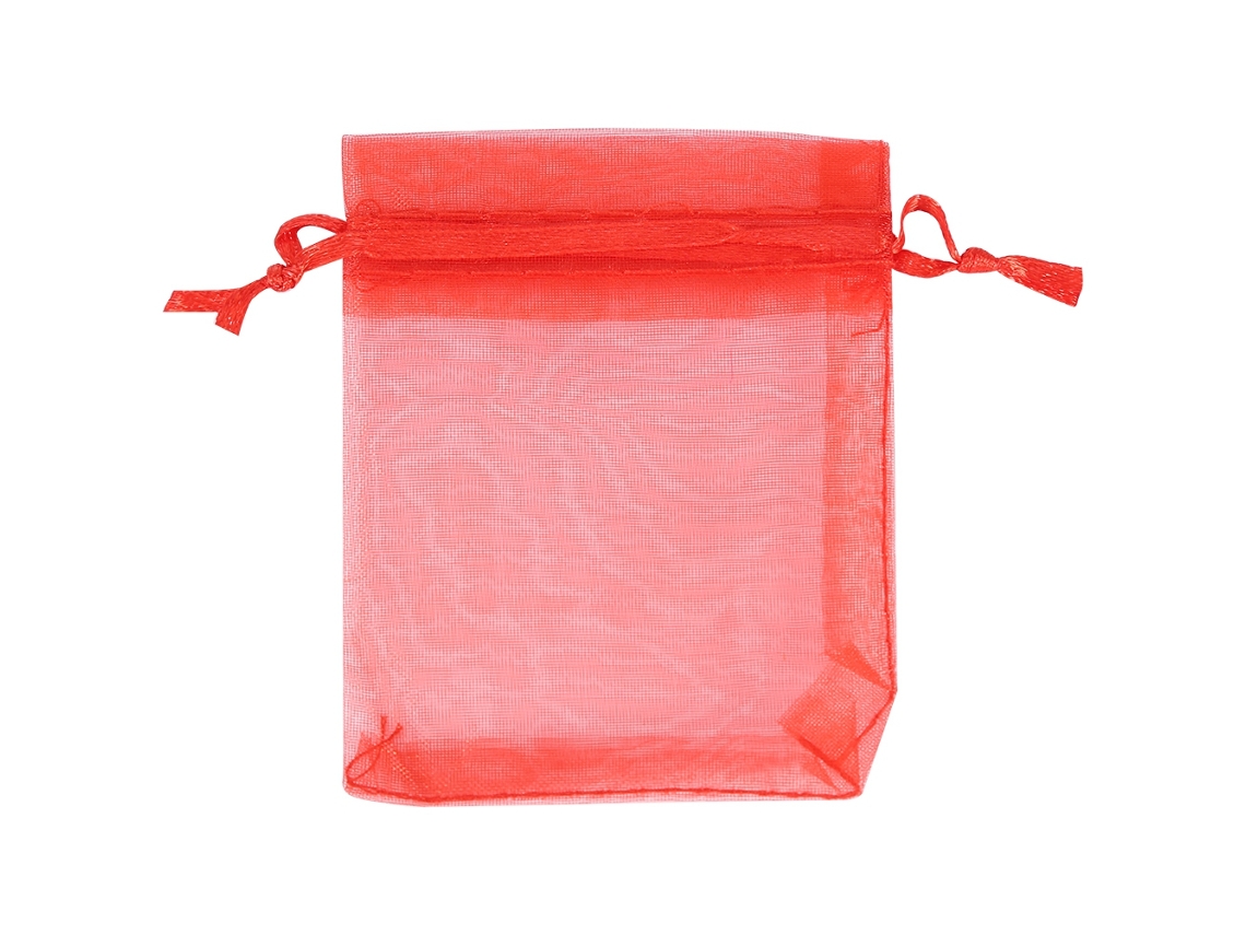 VYLARA Sacos de organza premium para doces, lembrancinhas de casamento e decorações de festas, 9 x 12 cm (vermelho)