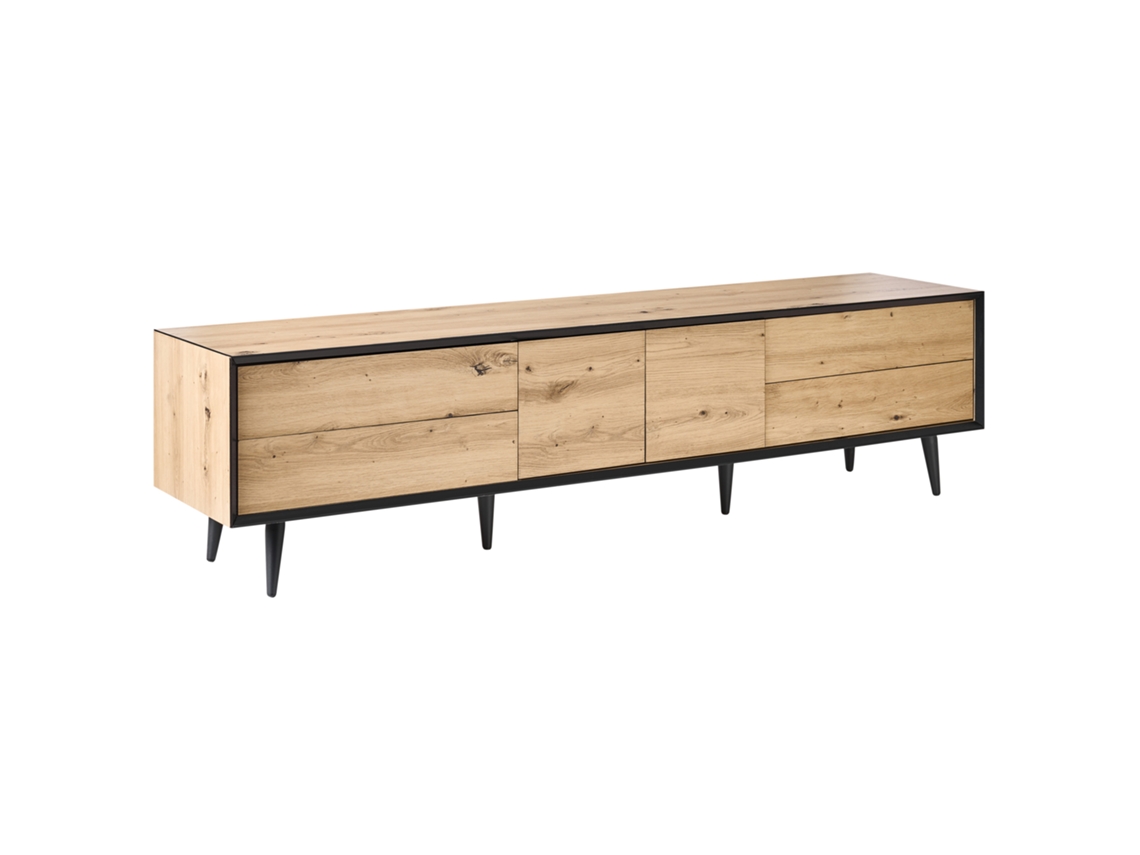 Móvel De Tv Beliani Silverton De Mdf Castanho 180x37x46