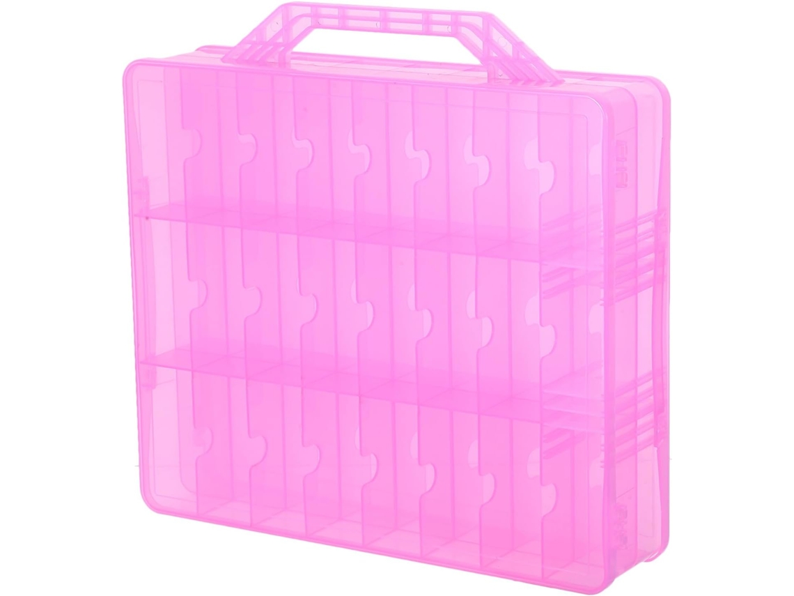 Caja De Almacenamiento De Plástico Transparente De 2 Niveles Con 48 Compartimentos, Tamaño