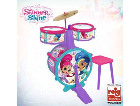Brinquedo Musical REIG Batería 3 elemento con banqueta Shimmer y Shine (Edad Mínima: 3)