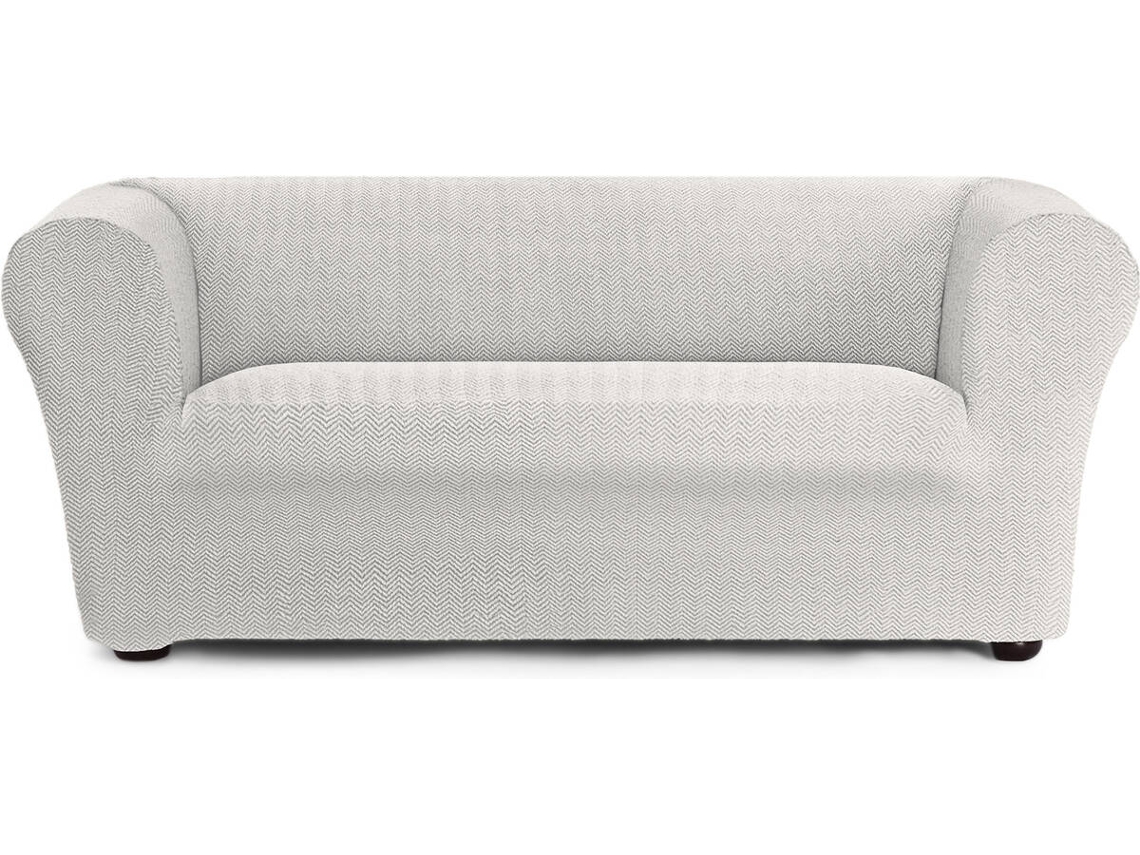 Funda de Sofá 3 Plazas EYSA Chester/Klippan Premium Jaz Tejido Multielástico (230 x 110 x 100 cm - Poliéster y Algodón - Crudo)