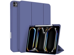 Capa Para Ipad 6 9.7 Polegadas Com Ranhura Para Caneta Em 3 Dobras Azul Royal
