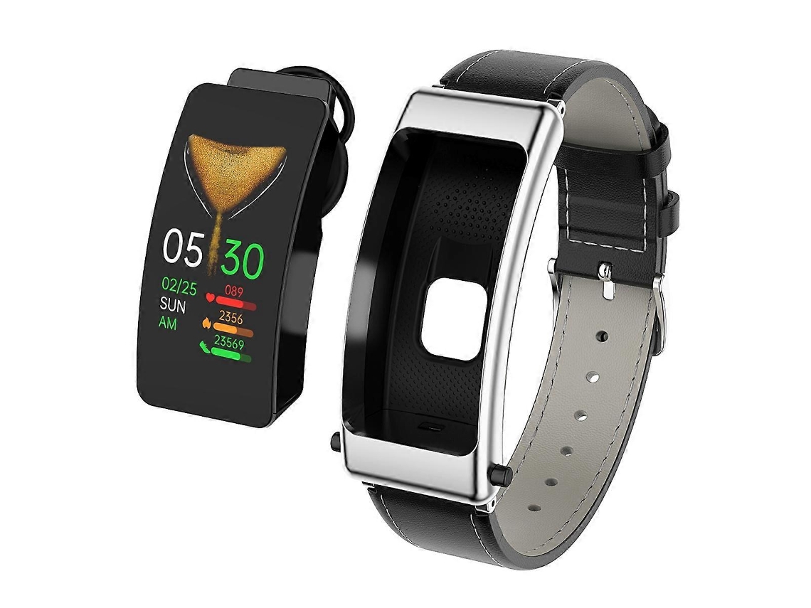 Reloj inteligente K50 de 1.08 pulgadas con correa de cuero extraíble, resistencia al agua IP67 y compatibilidad con llamadas Bluetooth. Ly Ebike