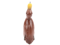 Señuelo de silicona para pato artificial con anzuelo, color marrón.