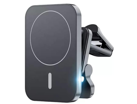 Soporte magnético para automóvil de carga inalámbrica, cargador Qi para automóvil rápido Mag-Safe magnético fuerte de 15 W, soporte para teléfono p...