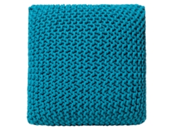 Otomana decorativa BELIANI Conrad de Algodón Azul 50x50x31