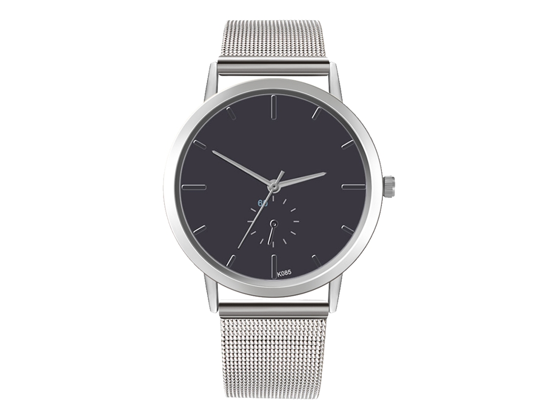 Reloj De Pulsera Analógico De Cuarzo Zhoulianfa De Estilo Casual Y Moderno Con Correa De Malla (plateado)