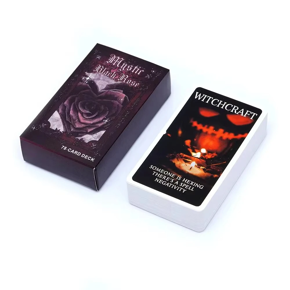 Juego De Cartas Del Oráculo De La Rosa Negra Misteriosa: 78 Cartas Contextuales Del Tarot