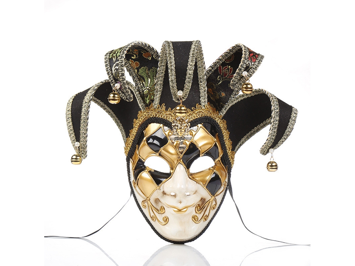 Máscara facial completa Rebe Venice para festa, fantasia, carnaval, Halloween, Natal e baile de máscaras.