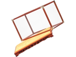 Caja De Almacenamiento Rectangular De Madera Y Cristal Para Antigüedades, Muñecas Y Expositor.