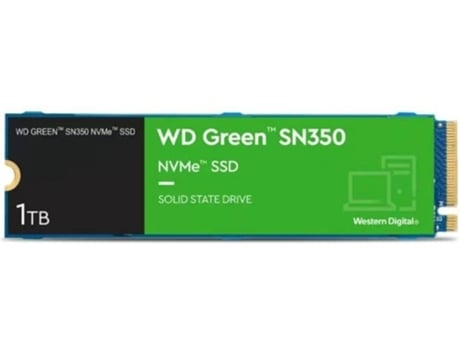 Disco SSD Interno WESTERN DIGITAL Green SN350 (1 TB - NVMe - 3200 MB/s)