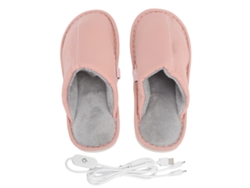 Pantuflas eléctricas térmicas Anub USB de 3 niveles, de franela, cómodas, para mujer, para uso en interiores, tallas 38-39.