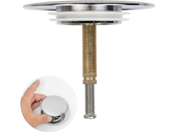 Tapón De Baño Universal 70mm, Doble Sellado, Altura Ajustable, Latón Cromado, Fácil De Limpiar Y Desmontar