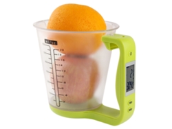 Báscula Electrónica De Pantalla (verde) Con Funciones De Taza Medidora Y Termómetro