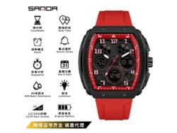 Reloj Electrónico De Moda (rojo) Con Alarma Luminosa E Impermeable