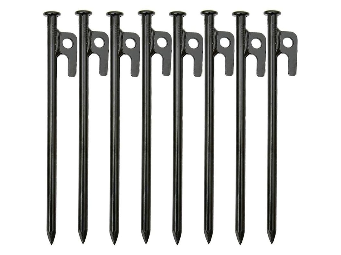 2026-8 Clavos De Tienda De Acero Forge S45c, 20cm, Para Camping, Carpas Y Awning, Resistentes A La Corrosión