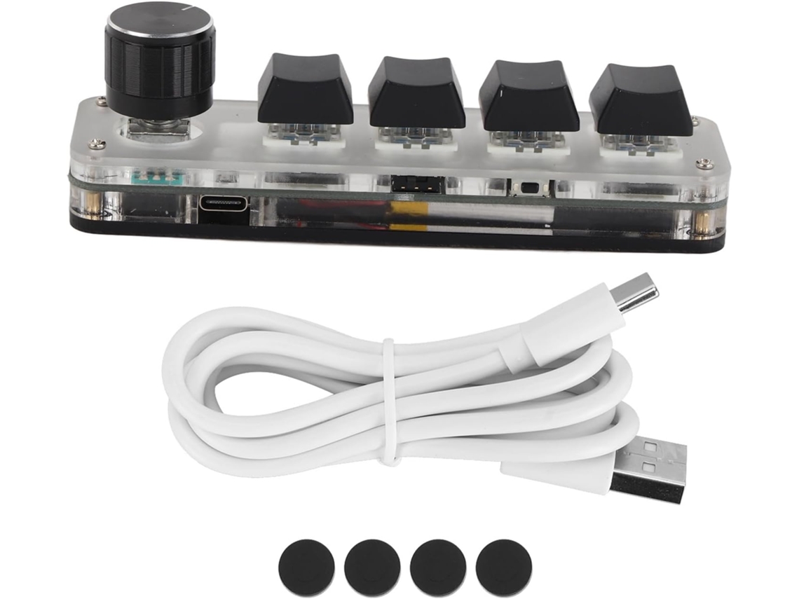 Teclado Programable Plug And Play De 4 Teclas Con Retroiluminación Retro - Ideal