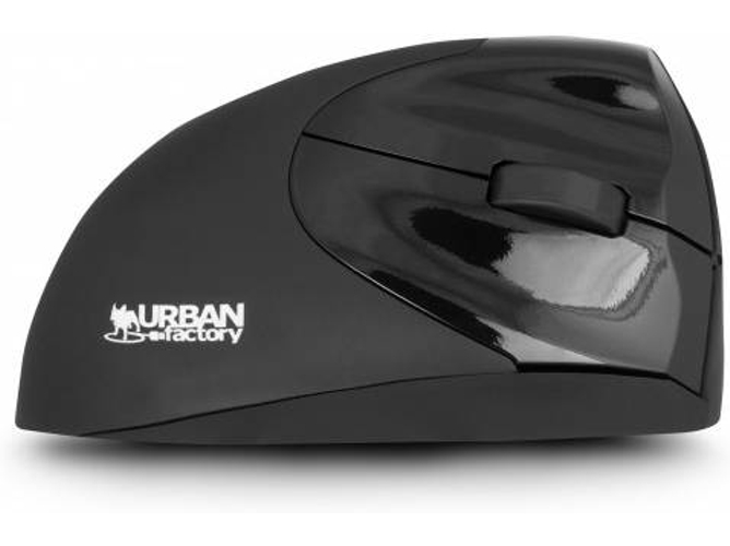 Ratón URBAN FACTORY Ergo (Inalámbrico - Óptico - 1600 dpi - Negro)