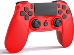 Controlador Ps4 Controlador de juego inalámbrico con giroscopio de 6 ejes HD Indicador LED de vibración dual Mando a distancia para Ps4/Pro/Slim Rojo YIZHOOD