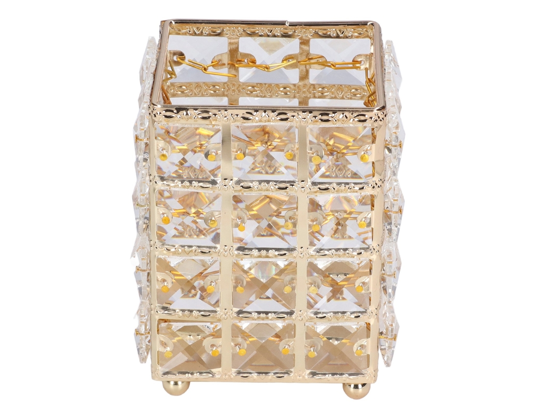 Elegante Soporte Para Brochas De Maquillaje De Estilo Europeo, Acero Inoxidable + Acrílico, Para Baño/dormitorio.