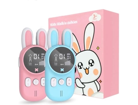 Walkie Talkies Para Niños Con Linterna Y 22 Canales, Paquete De 2, Rosa Y Azul VENISYMLIS