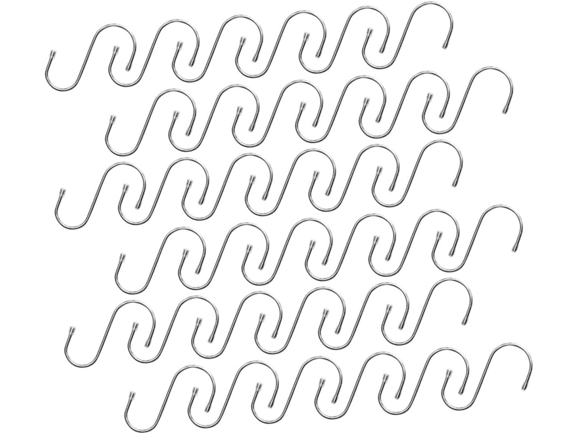 50 Organizadores Colgantes De Acero Inoxidable, Prács Para El Almacenamiento En La Cocina Y Hogar, Eficientes.
