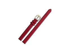 Pulsera De Cuero Auténtico Con Hebilla Acero Inoxidable Para Reloj Mujer 12mm Rojo 12mm Rojo