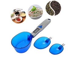 Balanza de cocina digital LCD de 500 g con precisión de 0,1 g y cuchara medidora, balanza electrónica con 3 cucharas medidoras desmontables, GOKOCO