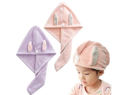 Toallas para el cabello súper absorbentes y de secado rápido para niñas, paquete de 2. Rosewell