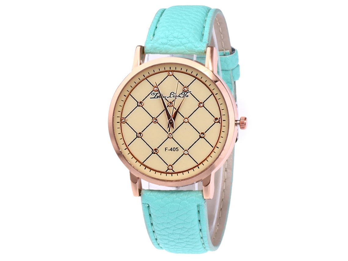 Reloj De Pulsera Unisex De Cuarzo Zhoulianfa Fashion Con Correa De Cuero Sintético (menta)