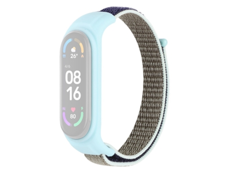 Correa de Silicona ajustable anti-perdida para Xiaomi Mi Band 3/Band 4/Band 5/Band 6/Band 7 - marrón/gris/azul